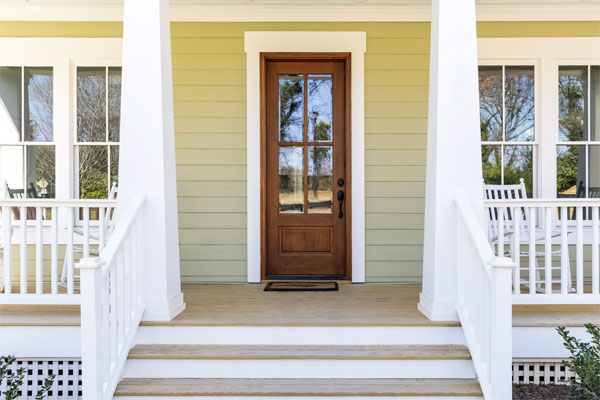 Image of the front door of a nice house